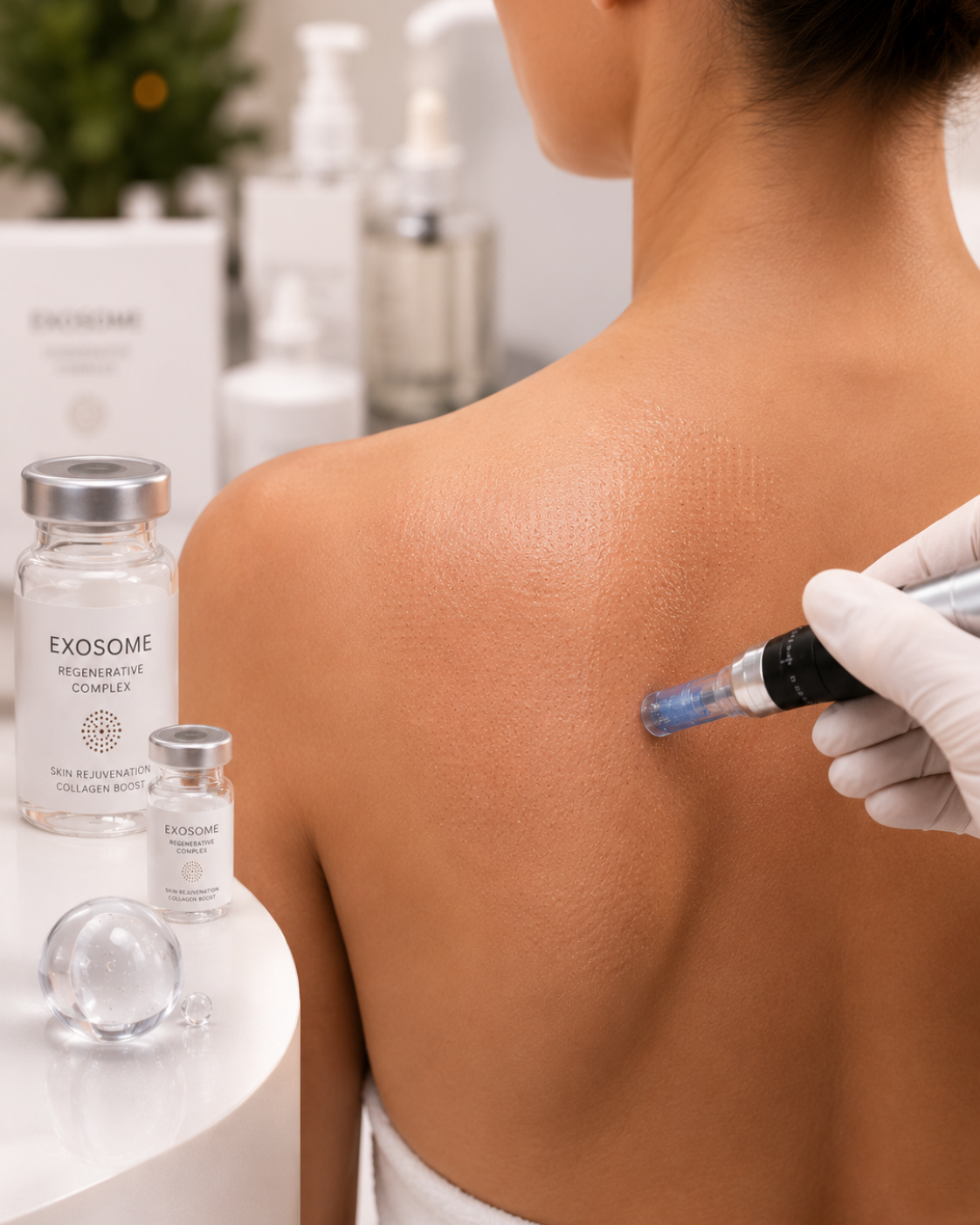 Microneedling cu exozomi spate complet