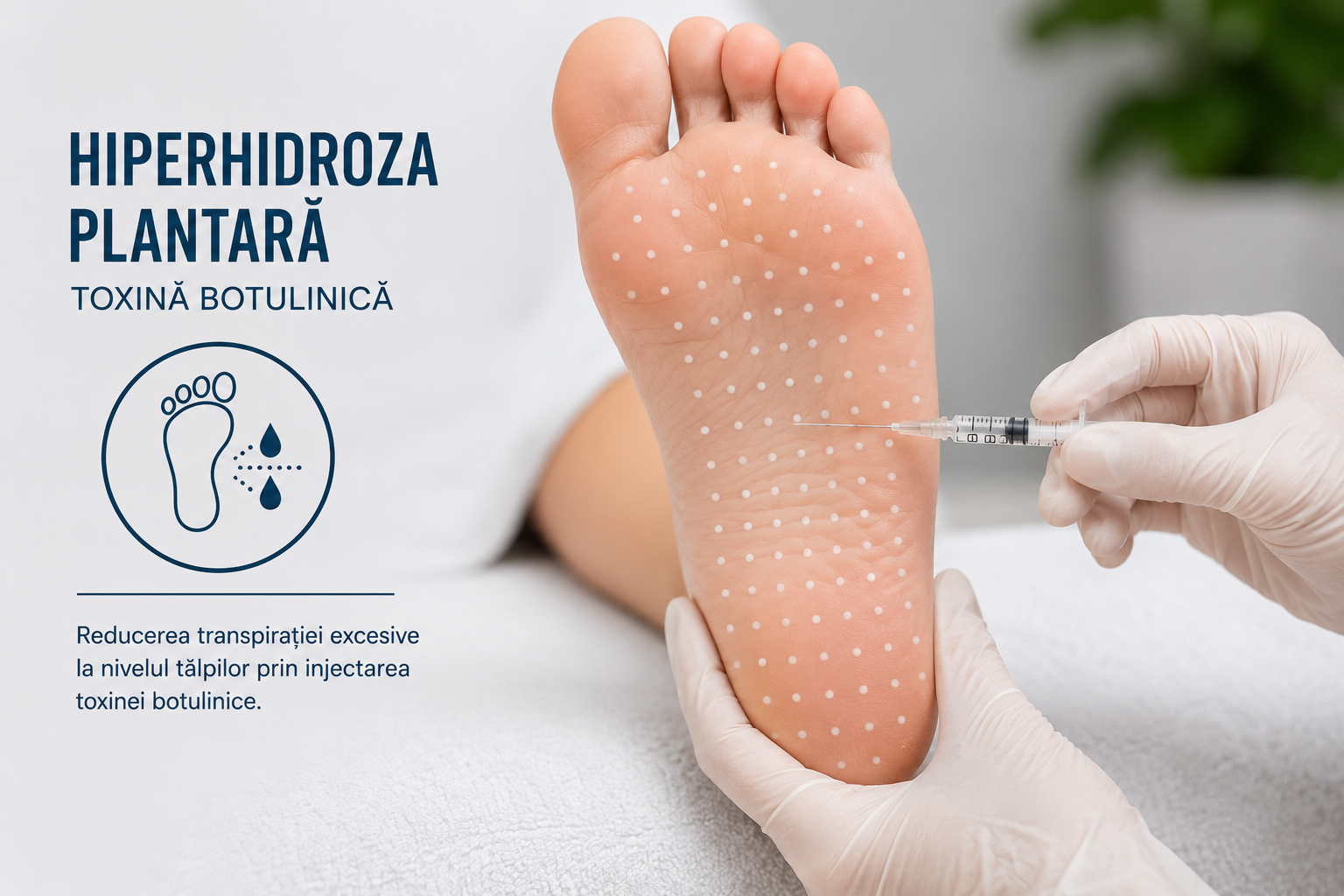 Hiperhidroză plantară – Tratament transpirație excesivă tălpi