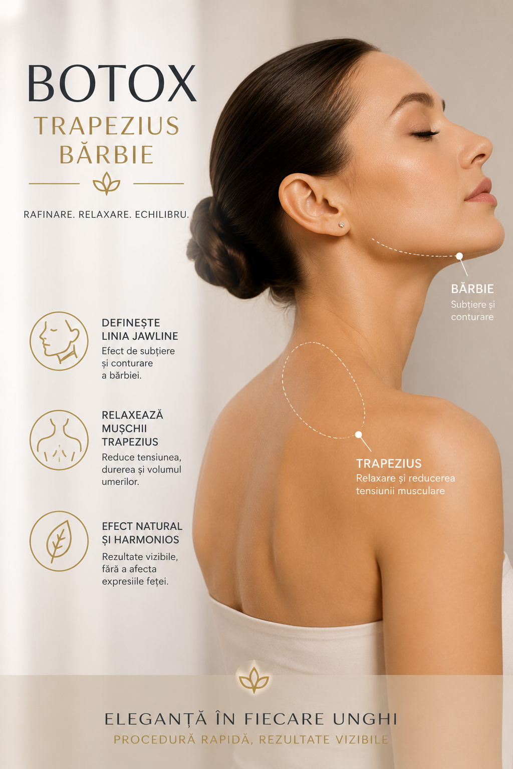 Trapezius (Barbie Botox) – Relaxarea mușchiului trapez