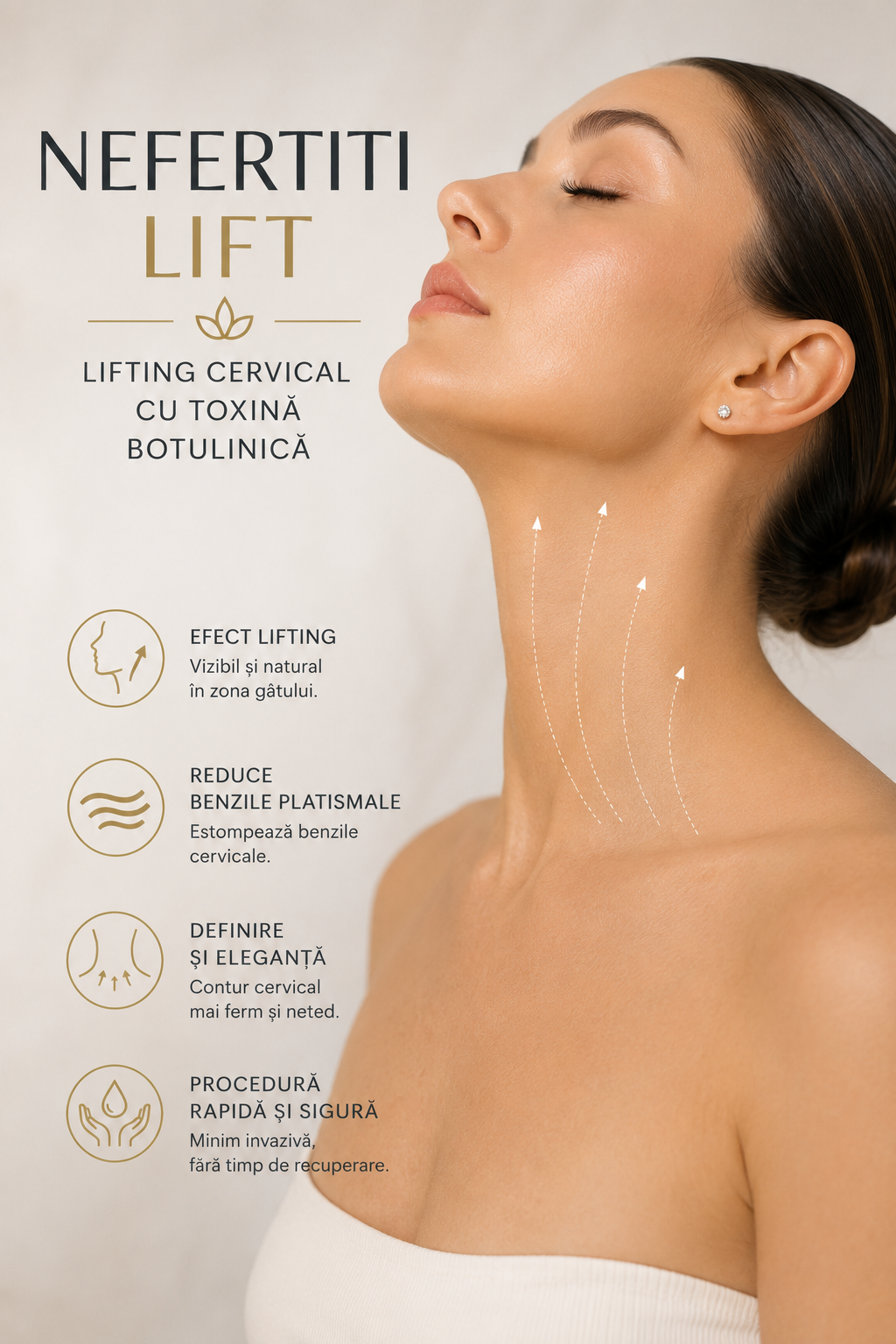 Nefertiti Lift – Lifting cervical cu toxină botulinică